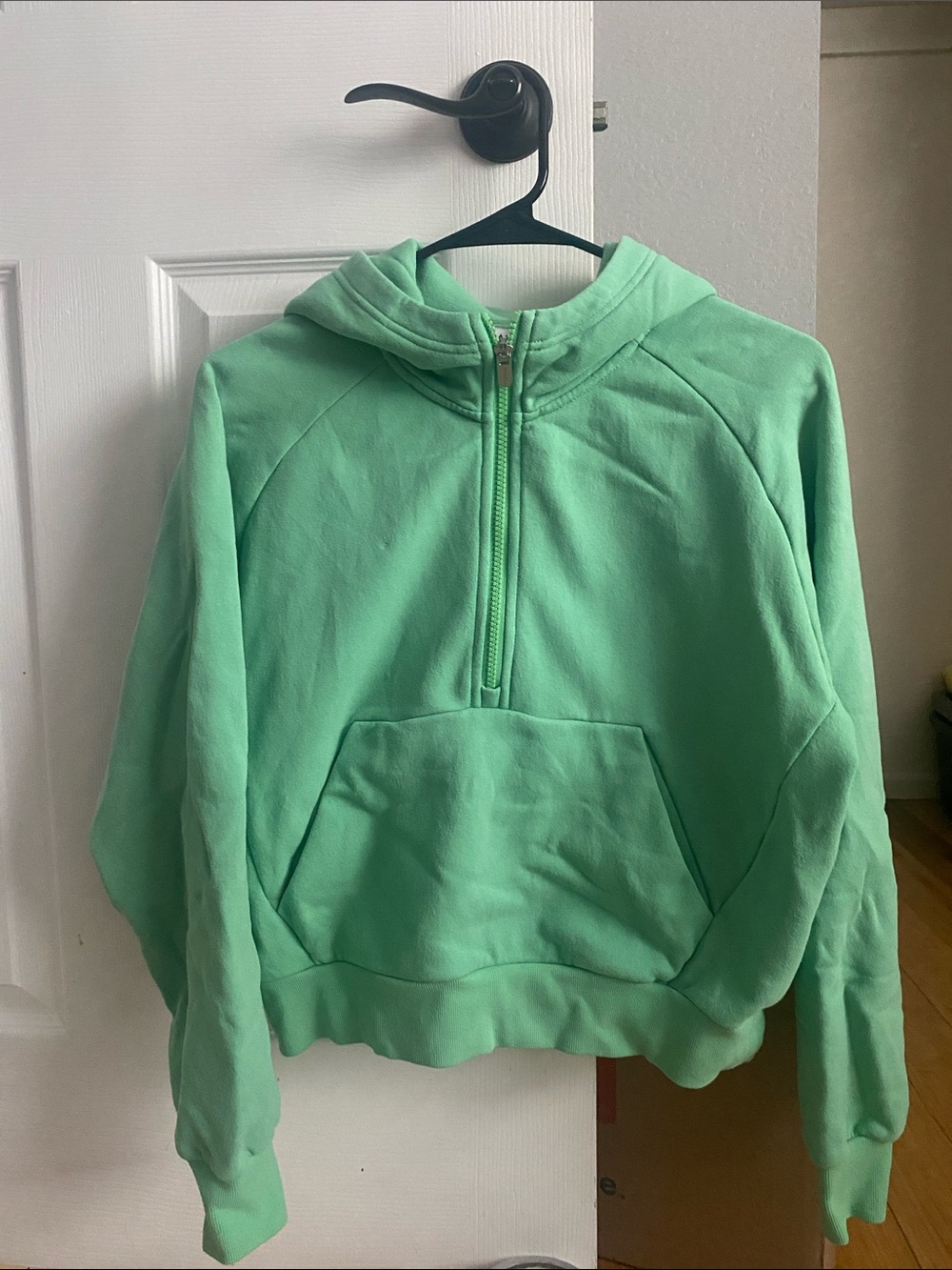 Athleta valley Green easy fleece Half-Zip Hoodie